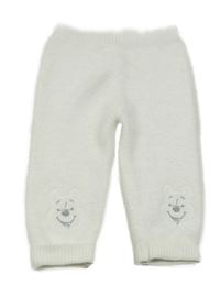 Bílé chlupaté pletené tepláky s Púem Primark