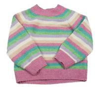 Farebný pruhovaný sveter Matalan