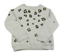 Svetlosivá melírovaná mikina so vzorom Next