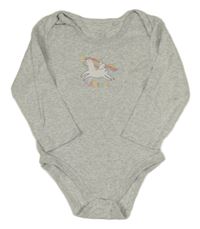 Svetlosivé melírované body s jednorožcom Lily & Dan