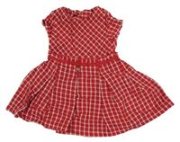 Červeno-svetlosivé kockované šaty Mayoral