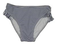 Tmavomodro-biele pruhované plavkové nohavičky Pusblu