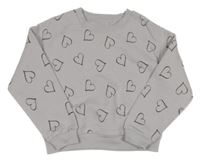 Lila mikina so srdiečkami Primark