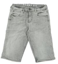 Šedé riflové skinny fit kraťasy C&A