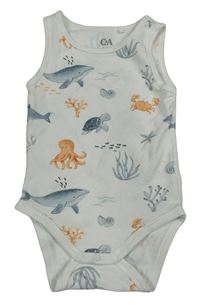 Biele body s mořskými živočichy C&A