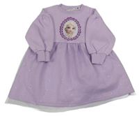 Lila teplákovo/tylové šaty s Elsou H&M