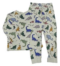 Svetlobéžové pyžama s dinosaurami H&M