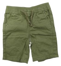 Khaki plátěné kraťasy Primark