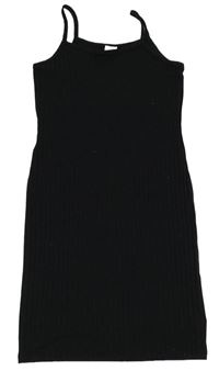 Čierne rebrované šaty River Island