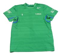 Zelené sportovní funkční tričko s logem Nike