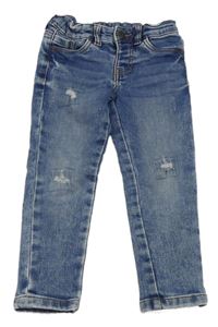 Modré melírované skinny rifle Primark