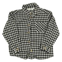 Čierno-biela kockovaná košeľa zn. H&M