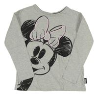 Šedé melírované triko s Minnie Disney