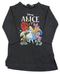 Tmavosivé teplákové šaty s Alenkou v říši divů H&M