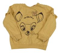Okrová mikina s Bambim Disney