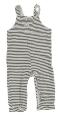 Bílo-šedé pruhované laclové tepláky John Lewis