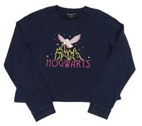 Tmavomodré crop tričko s Hedvikou - Harry Potter M&S