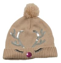 Ružová čapica so sobom a brmbolcom