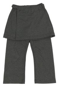 Tmavošedé kalhoty s našitou sukní 