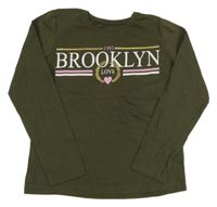 Khaki tričko s nápisom Primark