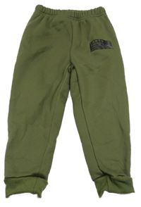 Khaki tepláky s potiskem 