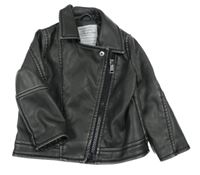 Tmavošedý koženkový podšitý křivák Primark