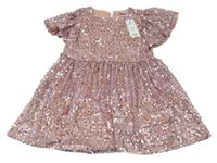 Nové - Ružové tylové šaty s flitrami Pep&Co