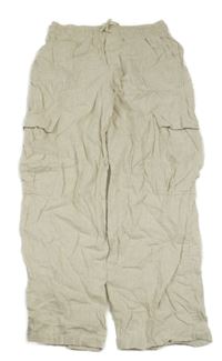 Béžové ľahké cargo nohavice H&M