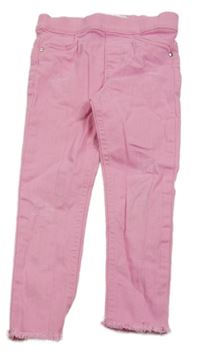 Ružové džegíny s vyšúchaním Denim Co.