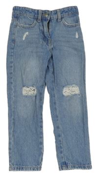 Světlemodré skinny rifle s prošoupáním Matalan