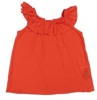Jahodový top s volánikom H&M