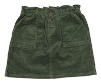 Tmavozelená menšestrová sukňa H&M