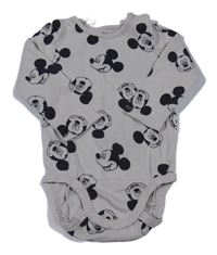 Béžovo-černé body s Mickeym H&M