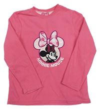 Ružové fleecové pyžamové tričko s Minnie Disney