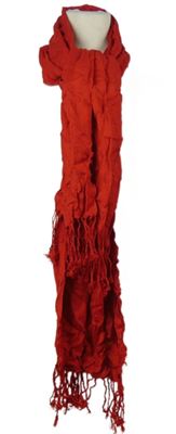 Dámska červená šál s strapcemi