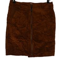 Dámská skořicová manšestrová propínací sukně Joe Browns 