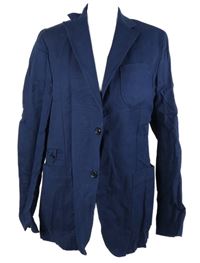 Pánské tmavomodré slim fit sako Massimo Dutti 