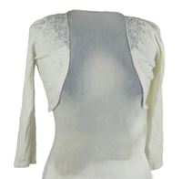 Dámske smotanové svetrové bolerko s motýlikmi Orsay