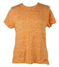 Dámske oranžové kvietkovane tričko M&S