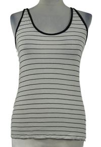 Dámsky bielo-čierny pruhovaný top Mossimo Duti