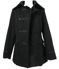 Dámsky čierny pletený jarný kabát