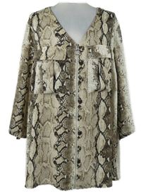 Dámska béžovo-hnedá vzorovaná blúzka Capsule vel. 54