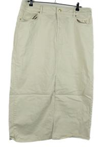 Dámska smotanová rifľová midi sukňa F&F