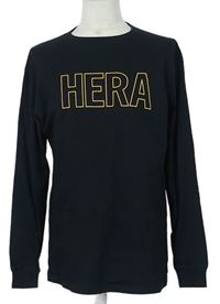 Pánské černé triko s nápisem Hera 