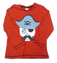 Červené tričko s pirátem C&A