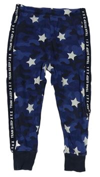 Modré army pyžamové nohavice s hviezdičkami George