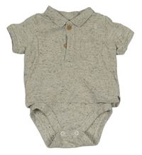 Svetlosivé melírované polo tričko so všitým body Tu