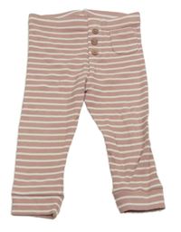 Starorůžovo-biele pruhované tepláky zn. M&S