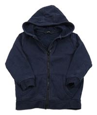 Tmavomodrá prepínaci mikina s kapucňou George