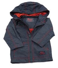 Tmavomodrá melírovaná šusťáková jarní bunda s kapucí Little Rebel